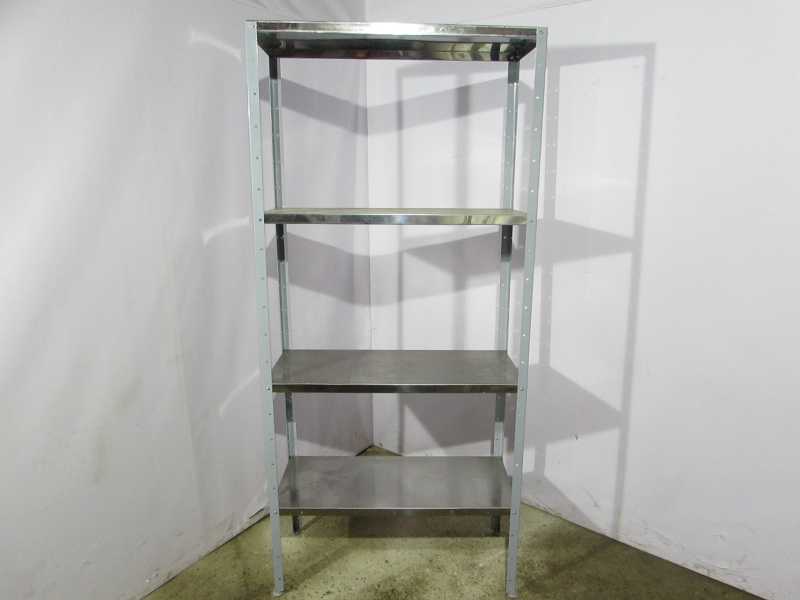 Стеллаж нержавейка разборный 90/50/180 4 полки