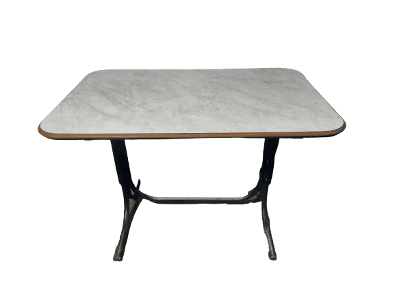 Стол 117/75/78 крышка лдсп мрамор ноги черные