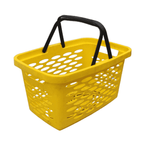 Купить Корзина пластиковая покупательская желтая