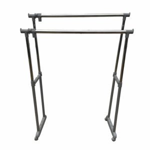 Вешалка пластик серый хром 107/32/148