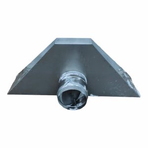 Зонт вытяжной пристенный трапециевидный 132/28/75/75 высота 35/10 выход 24 нерж