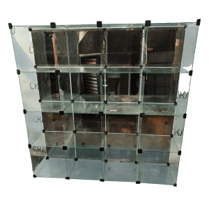 Витрина стеклянные кубы 165/40/165