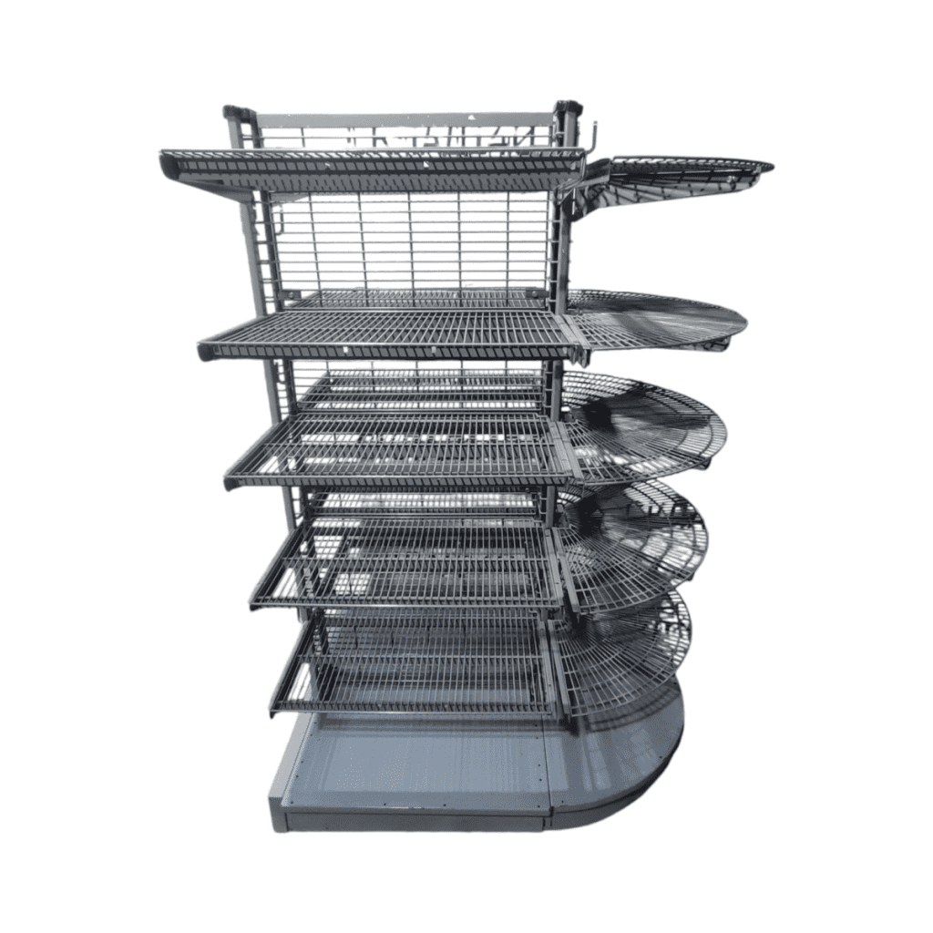 Стеллаж торговый островной сетчатый