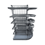 Стеллаж торговый островной сетчатый