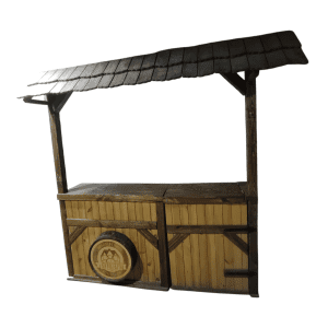 Барная стойка 241/61/245 дерево массив с крышей