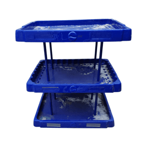 Стойка торговая 91/70/125 пластик 3 полки синяя PEPSI