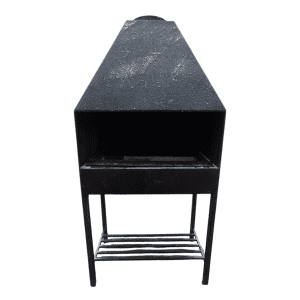 Мангал стальной 100/54/106 глубина 19+вытяжной зонт стальной 100/56/64