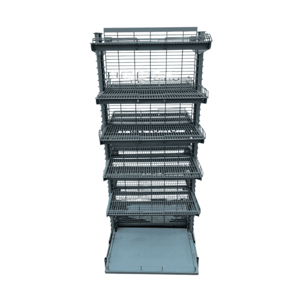 Стеллаж торговый островной сетчатый