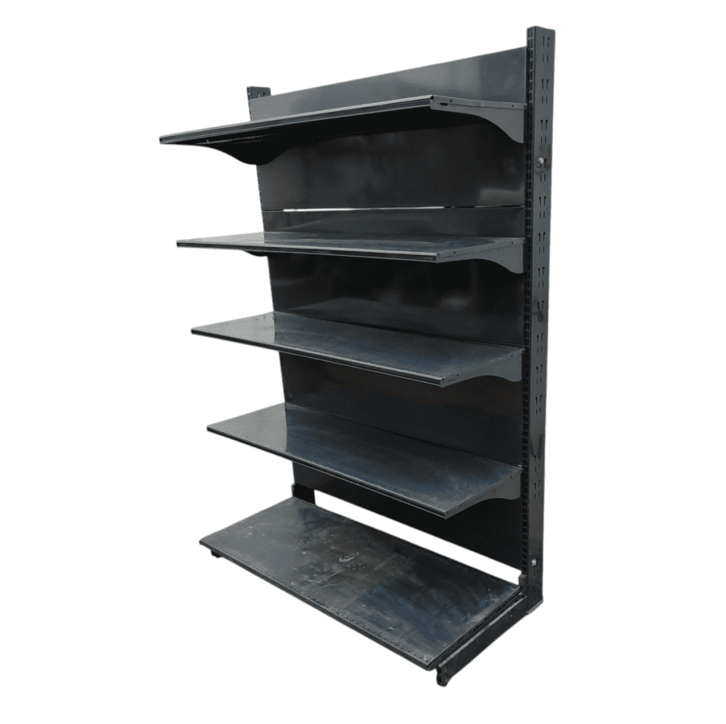 Стеллаж торговый серый