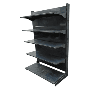 Стеллаж торговый серый 125/183 4п40 основание 50