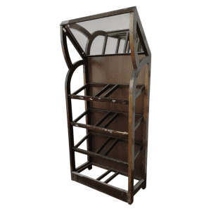 Стеллаж хлебный 100/45/217 дерево венге 3 полки