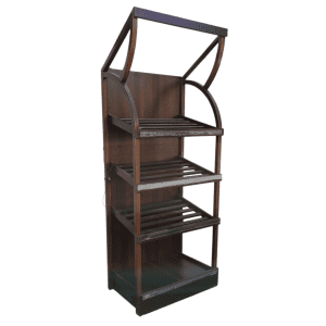 Стеллаж хлебный 100/63/255 дерево/сталь венге 3 полки
