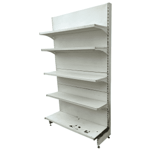 Стеллаж торговый белый 127/215 4п30 основание 40