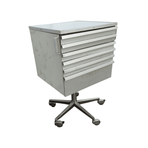 Тумба Драйвер ШКР-8 на колесах серая 46/47/80 6 полок