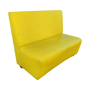 Диван Альфа 120 желтый кожа