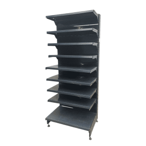 Стеллаж торговый черный 83/197 4п30/4п40 основание 40