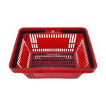 Корзина пластиковая покупательская красная