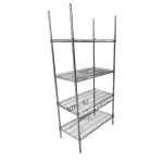 Стеллаж 184/90/45 хром сталь 5 полок решеток