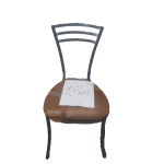 Стул сталь кожа коричневый мягкая сидушка 40/40/86