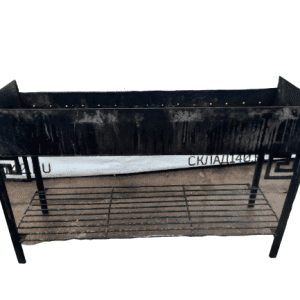 Мангал стальной длина 160 см ширина 40 см высота 100 см