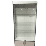 Стойка витрина лдсп белая 4 двери 100/40/200