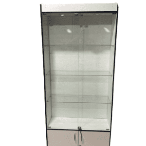 Стойка витрина лдсп белая 4 двери 100/40/200