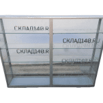 Витрина настольная металл стекло 130/22/100 4 полки