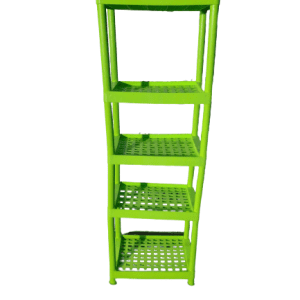 Стойка торговая 39/59/175 пластик 5 полок зелёная