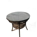 Стол Эспрессо 76 коричневый ротанг