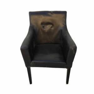 Кресло Версаль черный кожзам