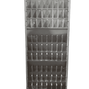 Стеллаж лдсп серый для ручек 90/45/200 81 ячейки