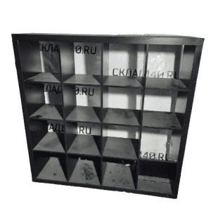 Стеллаж лдсп коричневый 16 ячеек 149/39/150