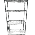 Стеллаж хромированный разборный 4 полки 90/45/185