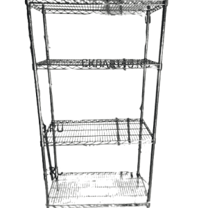 Стеллаж хромированный разборный 4 полки 90/45/185