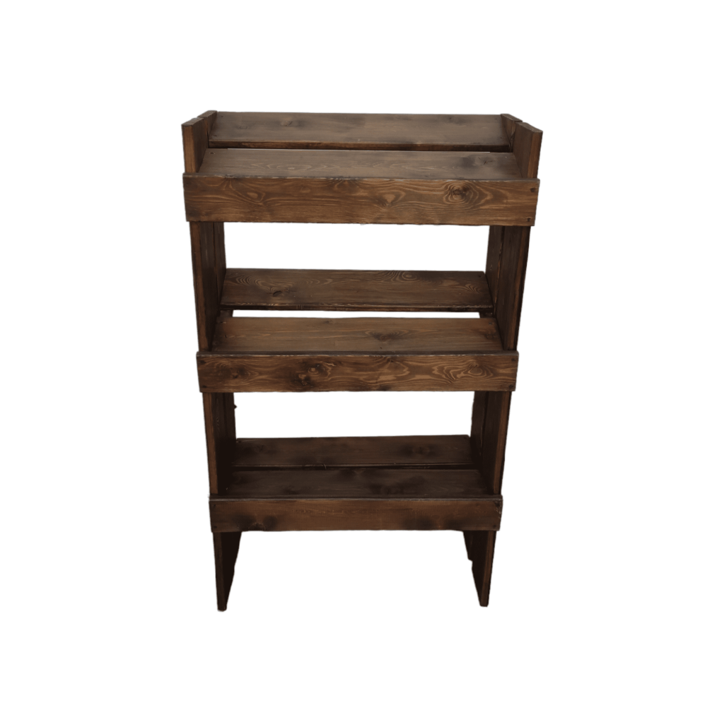 Стеллаж темное дерево