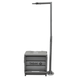 Шкаф для сигарет сталь/пластик серый 45/82/82 72 вида на стойке