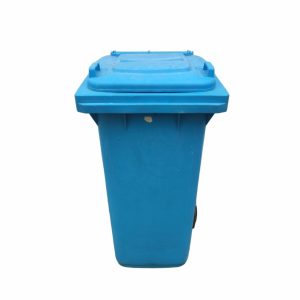 Мусорный бак Pestan на колесах 120 литров голубой