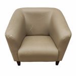 Кресло Адамант бежевое кожзам