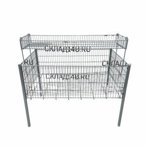 Корзина для распродаж сталь серая 81/120/85