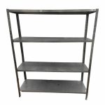 Стеллаж 151/51/178 разборный нержавейка 4 полки