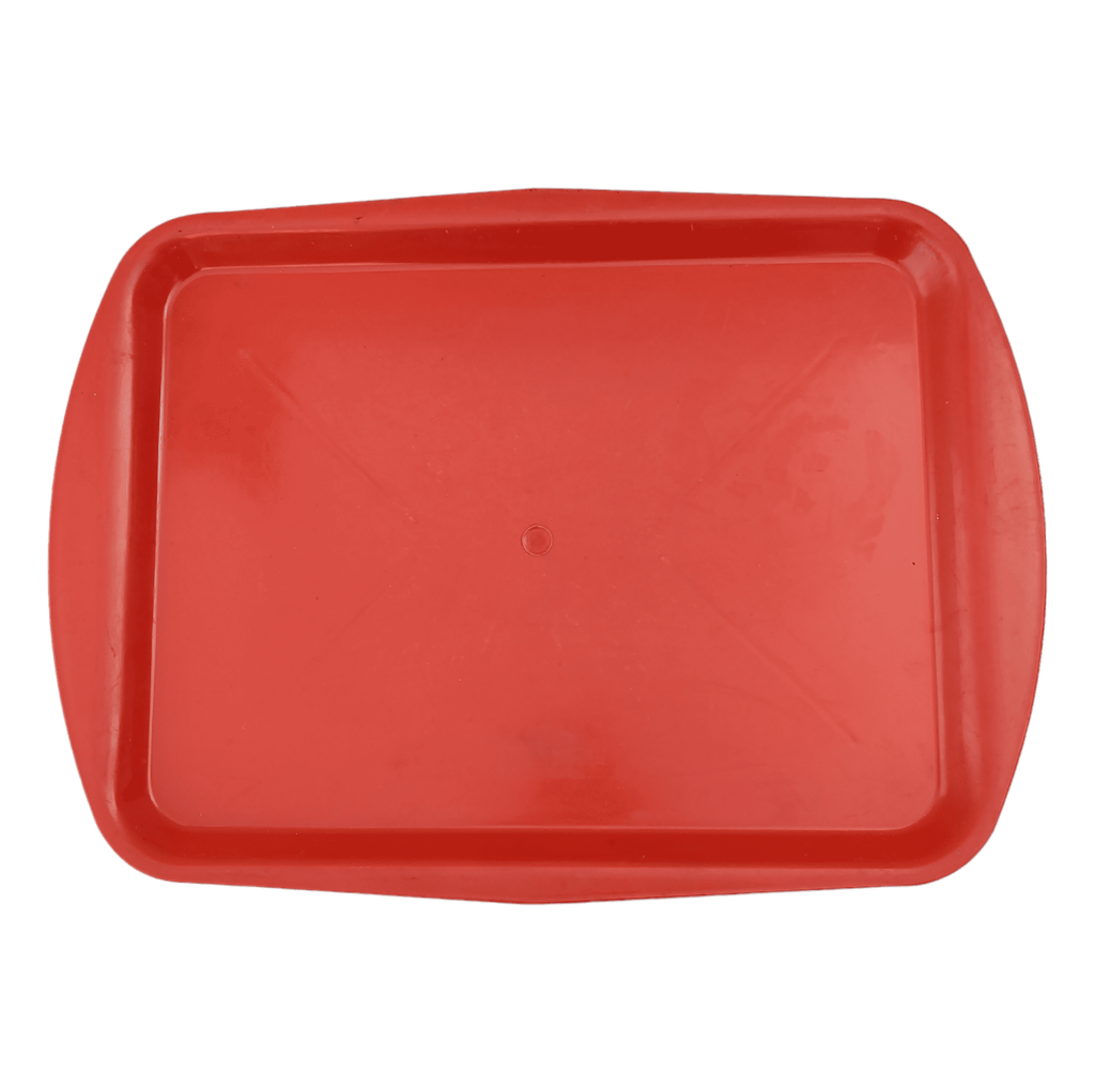 Поднос пластиковый красный
