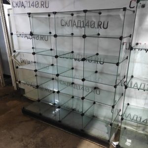 Витрина стеклянные кубы 166/46/169