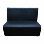 Диван Интер 120 черный кожзам