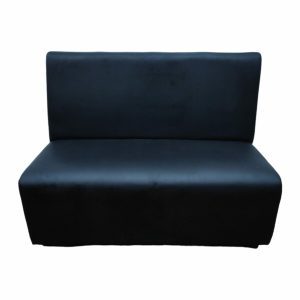 Диван Интер 120 черный кожзам