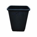 Урна прямоугольная пластик черная 24/32/44