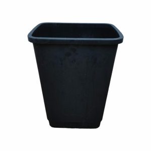 Урна прямоугольная пластик черная 24/32/44