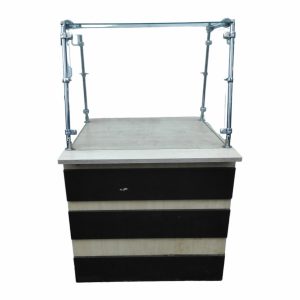 Прилавок кассовый лдсп бук венге стекло 100/104/163