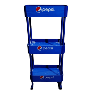 Стойка торговая 44/35/109 пластик 4 полки синяя Pepsi
