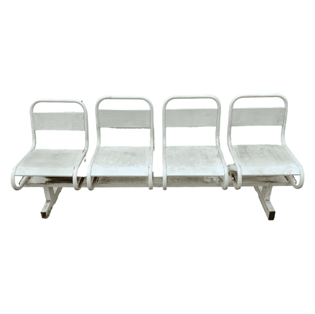 Скамья сталь белая