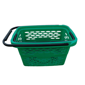 Тележка покупательская пластиковая зеленая
